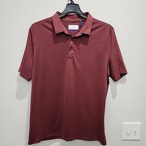 Modern Ambition Men Stretch Moisture Wicking Polo Collar Shirt Red Comfy Size XL